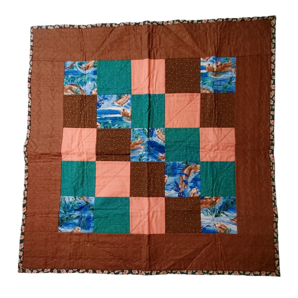 Friendship Star Quilters Wall Hanging Finished Quilt Square Beavers 35"x35"